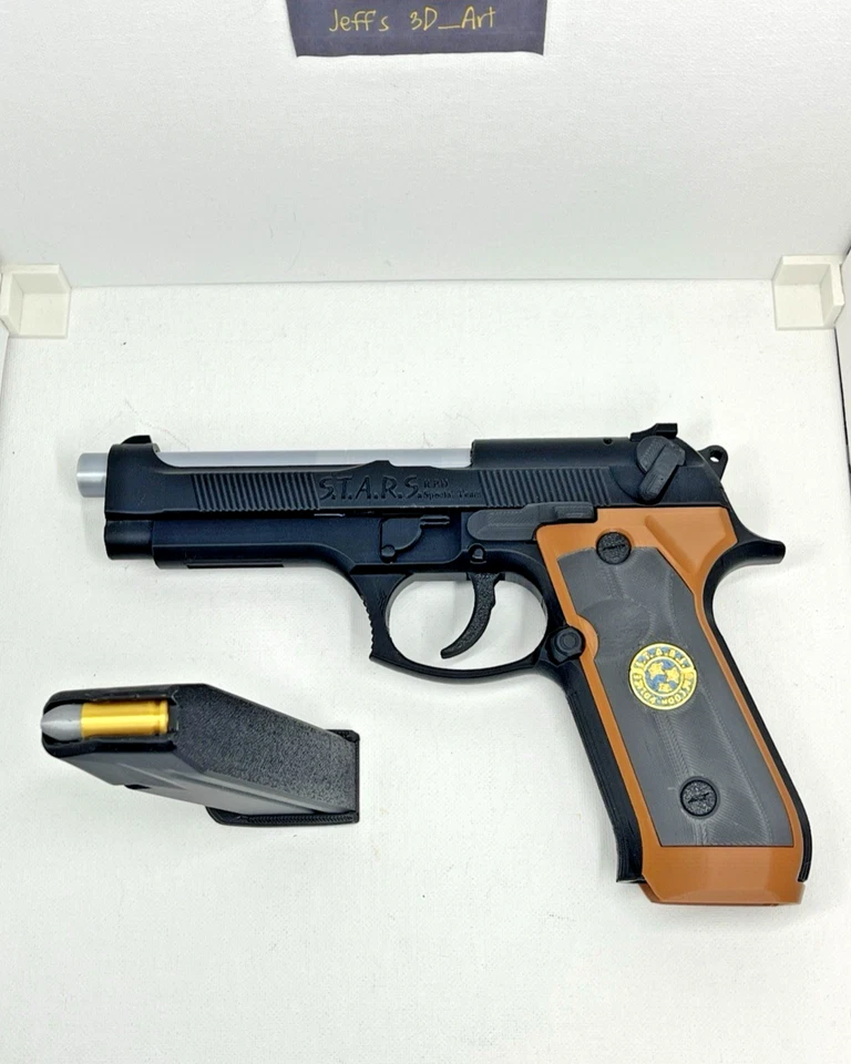 Beretta 92F Samurai Edge Resident Evil handgun 1:1 Prop Cosplay Costume - Image 2 of 4