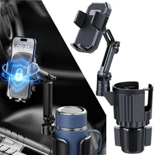 360° Universal Cup Holder Car Mount Cradle for Cell Phone Drink Organizer Holder