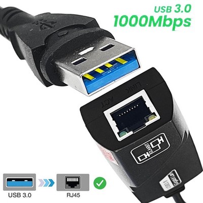 HT-ImEx USB 3.0 auf Ethernet Adapter USB-Stecker zu RJ45 Netzwerk Gigabit Lan