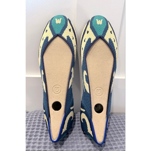 Brand New Rothy's The Flat Shoes Moroccan Blue Knit Women's Size 9 New RETIRED