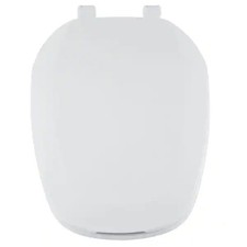 CENTOCO Eljer Emblem Elongated Square Toilet Seat in White high gloss finish