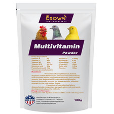Multivitamin 100g Powder For Pigeons, Cage & Aviary Birds & Poultry Birds