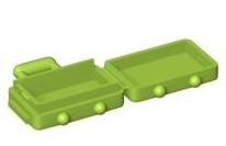 LEGO Minifigure Lime Utensil Suitcase with Long Handle