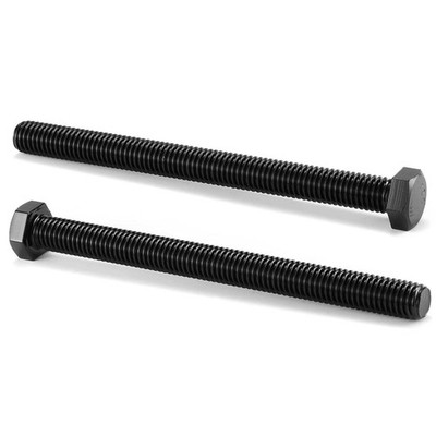 Set of 10 SG TZH 3/8-16 x 5'' Hex Head Screw Bolt Black Oxide Fully Threaded 30