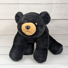 The Bearington Collection Black Bear Plush Stuffed Animal Realistic