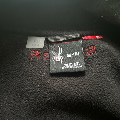 Spyder Constant Jacket Adult Large Black Red Full Zip Pockets Fleece Mens Size M - Picture 4 of 9