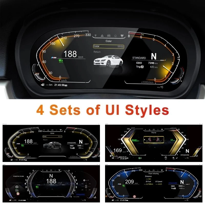 Velocímetro Linux con pantalla digital LCD de 11" para BMW Serie 3 E90 2005-2012 Foto 4 de 4