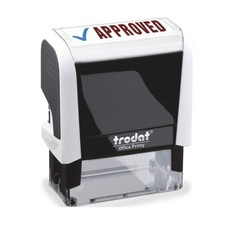 Trodat Stamp 4912 Office Printy with English Text APPROVED   Self Inking, Red an