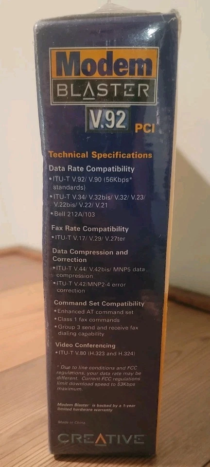 Creative Modem Blaster v.92 PCI NIB Sealed - Image 2 of 4