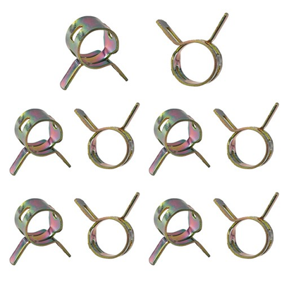 #ad 10Pcs 10mm Spring Band Hose Clamps Low Pressure Clip Clamps for Fuel Line S... $6.75