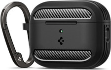 Spigen Rugged Armor Case Compatible with Airpods Pro 3 (2025) - Matte Black