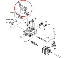 18,5-22 GPM, 12V Electro-Pneumatic Valve   (Hydraulic Monoblock Valve Spare Part