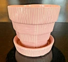 McCoy/Pot-Planter/Pink/Basketweave/5"Tall, 5 1/2" Diameter/No Cracks!