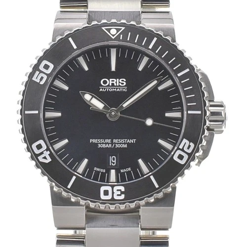 with paper ORIS Aquis Date 01 733 7653 4154-07 Automatic Men's Watch J#142812