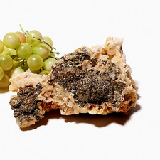 Spectacular White Quartz and Gold Iron Pyrite Crystal Cluster Raw Mineral 964g