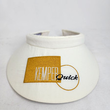 Imperial Headwear Visor Vintage White Gold Kemper Quick Adjustable USA Made