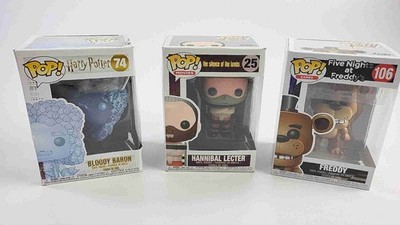 3x Funko Pop! Lot: Freddy - Hannibal Lector - Bloody Baron - New In Box