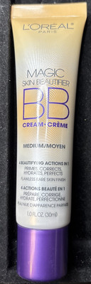 L'Oreal Paris Magic Skin Beautifying BB Cream Medium 1.0 Oz Unused, Broken Seal