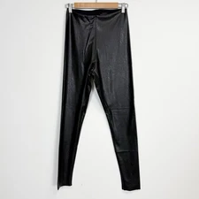 Commando Leggings Womens Large Black Faux Leather Stretch Pants