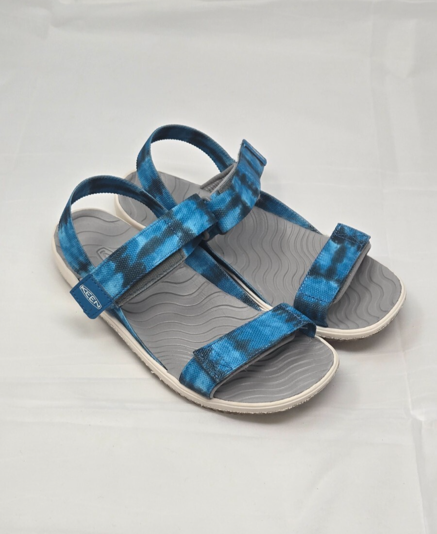 Sandali KEEN unisex bambino Elle cinturino posteriore regolabile punta aperta blu taglia 5