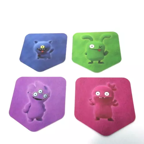 Ugly Dolls Adventures in Uglyville Game Parts Pieces- 4 Cardboard Pockets