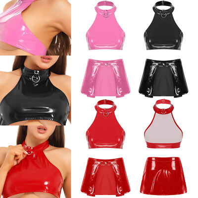 Womens Underwear Backless Crop Top With Skirt Performance