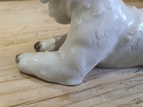 RARE VINTAGE ROSENTHAL SELB BAVARIA THEO KARNER SEALYHAM PUPPY LYING DOWN - Picture 13 of 17