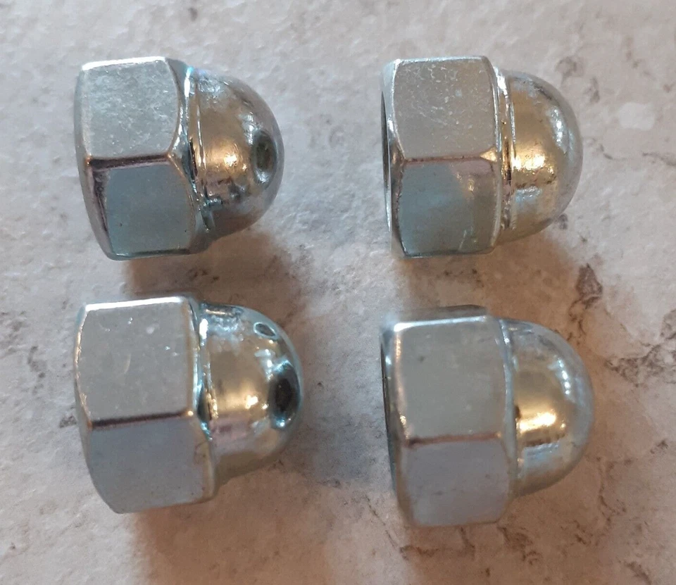 10 mm Honda Yamaha Kawasaki Suzuki M10 X 1,25 mm - Tuercas de cúpula de rosca fina, ¡paquete de 4! Foto 2 de 4