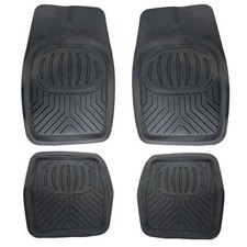 UKB4C 4 Piece Heavy Duty Rubber All Terrain Tray Style Car Van 4X4 Mat Set