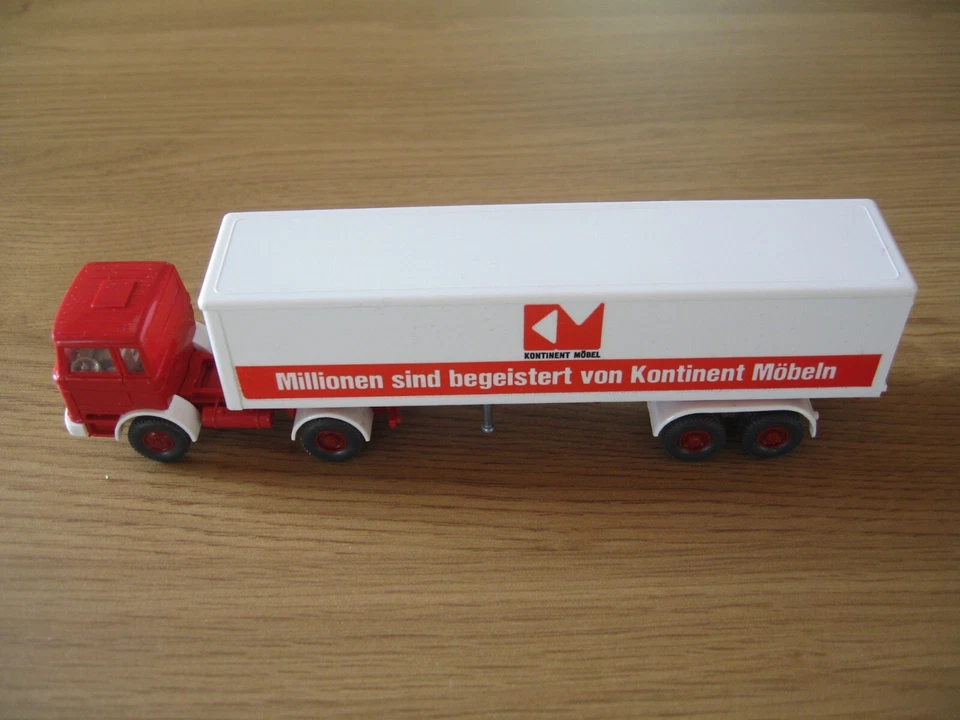 Wiking MB 1620 Koffersattelzug Kontinent Möbel Werbemodell