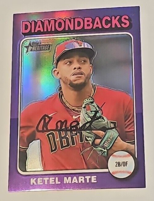 タレントカード RT-202420 2024 Topps Heritage Ketel Marte Purple Hot Box Refractor #157 ARI