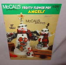 McCalls Frosty Flower Pot Angels 1998 Patterns Christmas Winter Booklet 16091