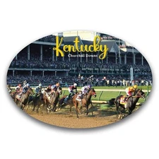 Magnet Me Up Kentucky Churchill Downs Racing Complex Oval Magnet Decal, 4x6 Inch
