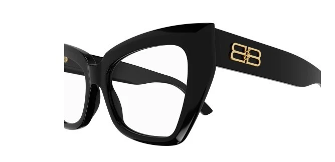 Balenciaga BB0275O 001 Black Cat-Eye Women's Eyeglasses - Image 3 of 4