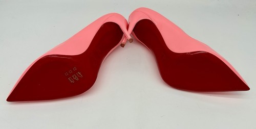 Christian Louboutin Hot Chick 100 Pointed Toe Pumps Patent Fluo Florida Pink 39 - Picture 4 of 7