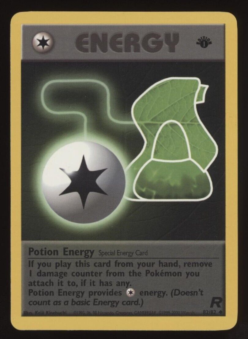 1st Ed Potion Energy Non-Holo WOTC Pokemon Card 82/82 Rocket Set EXCELLENT