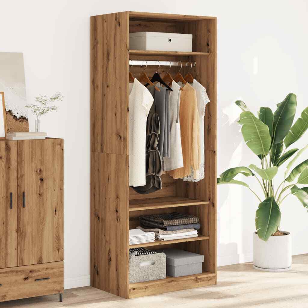 Wardrobe Artisian Oak 80x50x200 cm Engineered Wood vidaXL | eBay UK