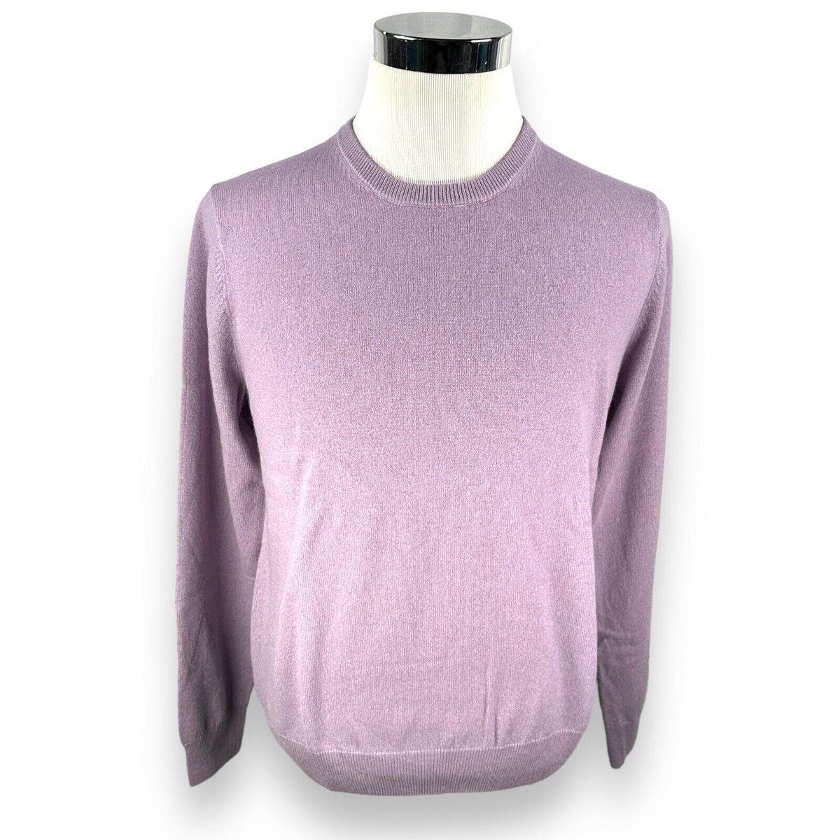 Phenix Sweater Mens Large 100% Cashmere Lavender Light Phenix Sweater Mens Large 100% Cashmere Lavender Light