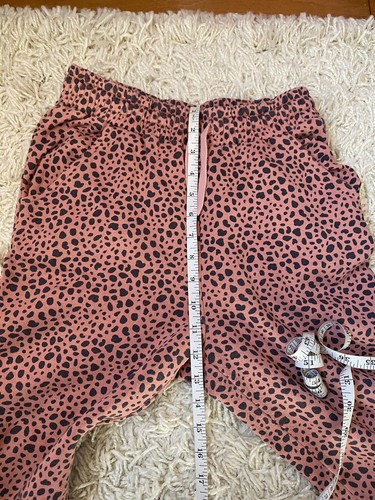 HM Girls Size 16 12-13Y Cheetah Print Joggers Apricot & Black - Picture 2 of 5