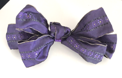 KIRKS FOLLY Barrette Purple Fabric Covered Bow Vintage Hair  display picture 1
