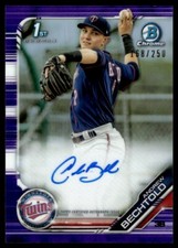 2019 Bowman Chrome   Purple Refractor Andrew Bechtold Auto 168/250 Minnesota