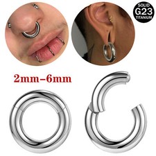 1 PC G23 Titanium Steel Hoop Earrings Cartilage Helix Earrings Nose Piercings