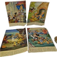 Vintage Morrell's Walt Disney Calendar Advertising 4 Pages 1949 8" X 10 AS IS