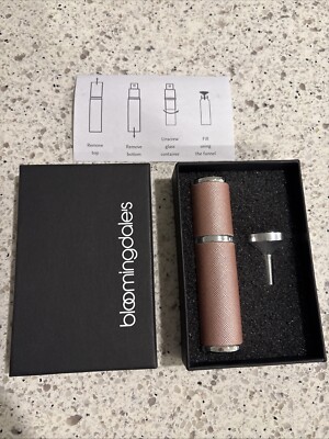 Women s Refillable Perfume Spray Bottle- Bloomingdale s- Rose Gold- New In Box