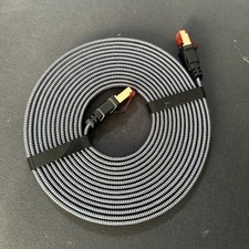 Cat 8 Ethernet Cable 15ft - Flat Braided - High Quality