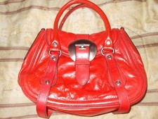 Francesco Biasia Satchel Coral Leather Amazing Handbag & Craftsmanship MINT