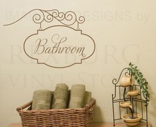 Bathroom Sign Wall Decal Vinyl Sticker Art Decoration Decor Mural Graphic G67