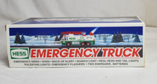 1996 Hess EMERGENCY TRUCK Electronic Sounds w Flashing Lights & Siren MINT w BOX