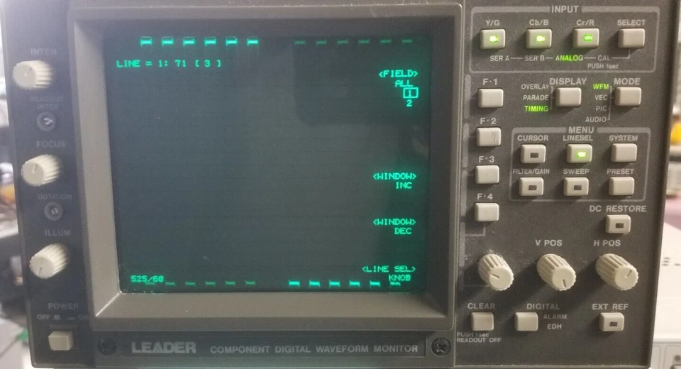 Monitor de forma de onda de video digital/analógico Leader LV-5100D vectroscopio serie y YPbPr Foto 3 de 4