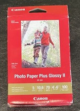 Canon Photo Paper Plus Glossy II 10.6 mil 70 lbs 100 Sheets New